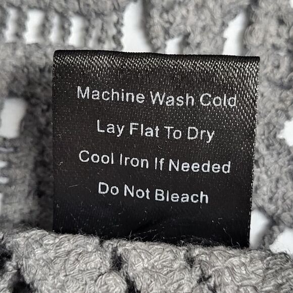 NEW POL S/M Dark Gray All Cotton Knit Cropped Knit Cami Top Crochet Style Sheer - Picture 13 of 13